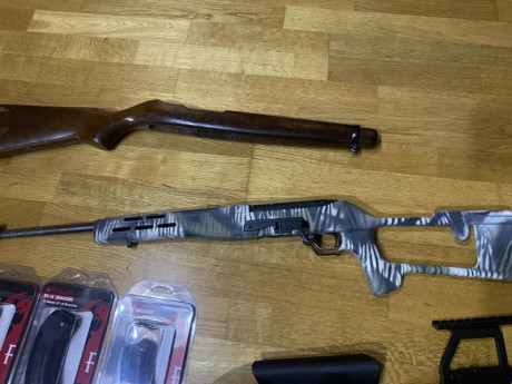 Se vende carabina Ruger por otro proyecto.

La Carabina va con culata de madera y sintetica.
La culata 20