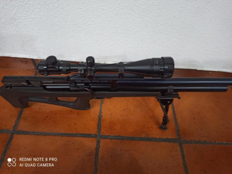 Se vende carabina FX widcat calibre 6'35
lleva bípode. visor campana de 50 . Retícula iluminada. Silenciador 01