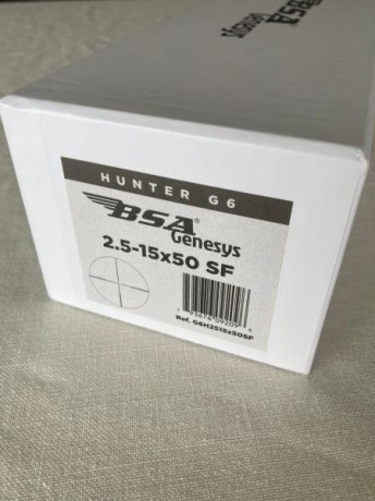 Hola a todos,
Pongo a la venta un visor BSA Genesys 2.5-15x50 nuevo a estrenar, precintado, procedente 01
