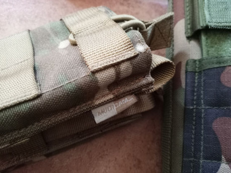 Pack funda pitola molle, cinturón molle Tasmanian Tiger, portacargador doble multicam Pro-Force y pernera 12
