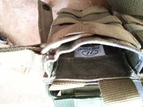 Pack funda pitola molle, cinturón molle Tasmanian Tiger, portacargador doble multicam Pro-Force y pernera 10
