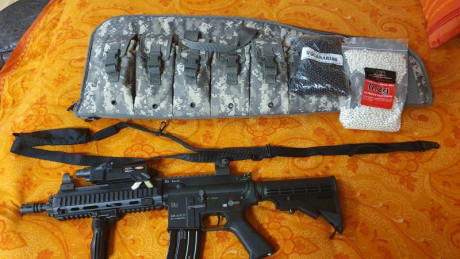 Vendo réplica de airsoft del conocido modelo hk416. Precio 225 euros. En muy buen estado. Yo he sido el 02