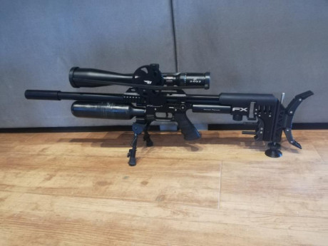 VENDIDA  
 Fx impact MKII cal 5,5 de 600mm con visor BSA Genesis 10-40x56 bipode UTG 78 , apoyo trasero 00