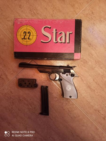 Buenas noches, se vende pistola marca star modelo FR, prácticamente nueva. Calibre 22lr.interesados mando 01