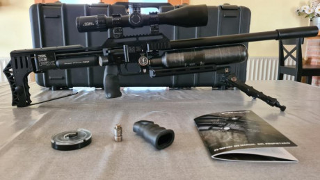Por abandono temporal de nuestro hobby, vendo mi preciada Impact M3 en cal 5,5 y cañon de 700mm (sniper).
La 02