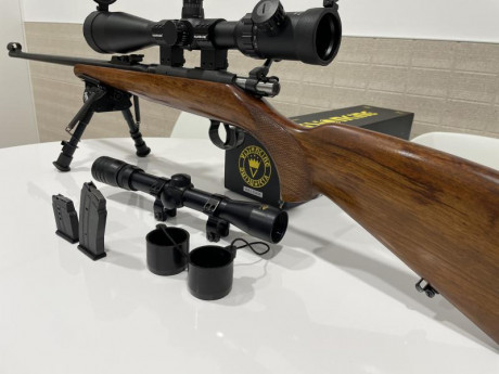  VENDIDO TODO  Se vende carabina Brno Mod 2-E calibre 22 lr 
Se vende con 2 cargadores de 5 y de 10, metálicos 11