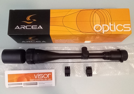 Visor Arcea 8-32x50 no usado en su embalaje original impoluto se regalan anillas altas para carril de 01
