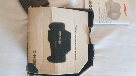 AIMPOIN H2  2 MOA con dos años y montura MACK caja y accesorios originales, TOTALMENTE NUEVO, 
AIMPOIN 01