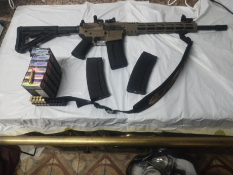 Vendo el rifle del asunto usado solo 10 veces, con Punto Rojo Burris FASTFIRE 3 y 1 Cargador de 10 rondas 00