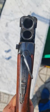 Vendo escopeta superpuesta marca Felix Sarasqueta y Cia, modelo Merke, calibre 12, cañones ventilados. 10