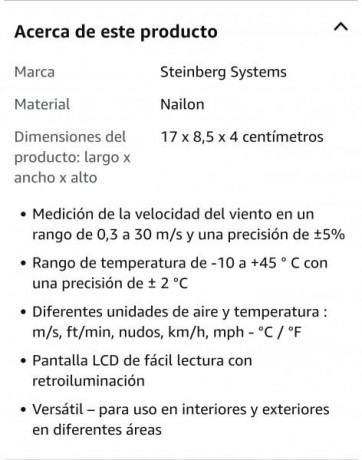 Vendo anemometro digital de la marca Steinberg System, fabricacion alemana, no imitacion china, muy preciso, 02