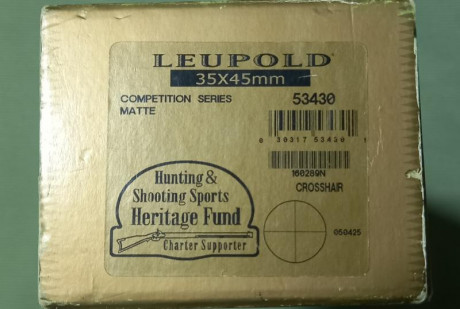 Se vende visor leupold con reticula crosshair y pesa 542 gr, tiene un pequeño arañazo en un lateral de 02