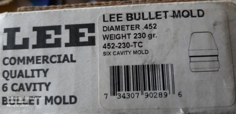 Hola vendo moldes LEE de 6 cavidades
Punta redonda 230 grains, calíbre .452
punta troncocónica 230 grains, 10
