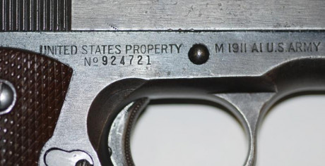 En venta pistola 1911A1 en calibre .45acp fabricada por Remington Rand en 1943. 
Pistola fabricada para 00