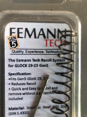 VENDO Kit de recuperación completo marca Eemann Tech para GLOCK Gen5, con muelles de 11 y 15 Libras.
Sistema 00