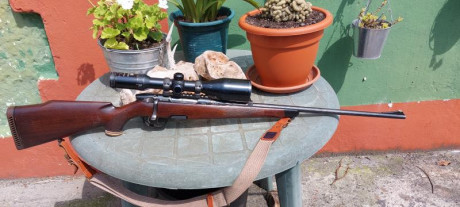 Buenas tardes.
Pongo en venta un Mannlicher modelo S en calibre 308 Win.
Cañon de 60 cm
Dos cargadores 00