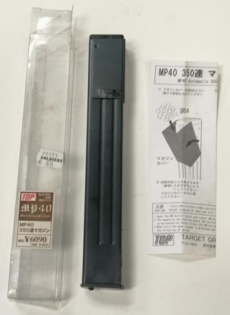 Vendo cargador a estrenar de la marca TOP para la MP40 Maschinen Pistole eléctrica del calibre 6 mm. Nunca 01