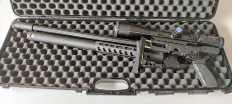 Hola, vendo AIRMAKS KATRAN L del calibre 5,5, el arma esta impoluta, como de tienda, pocos tiros, pues 00