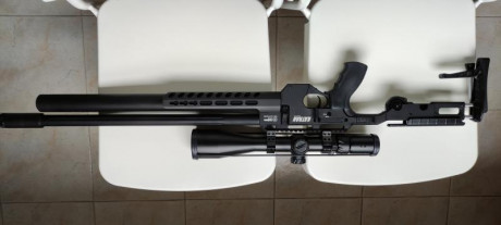 Hola, vendo AIRMAKS KATRAN L del calibre 5,5, el arma esta impoluta, como de tienda, pocos tiros, pues 10
