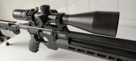 Hola, vendo AIRMAKS KATRAN L del calibre 5,5, el arma esta impoluta, como de tienda, pocos tiros, pues 20