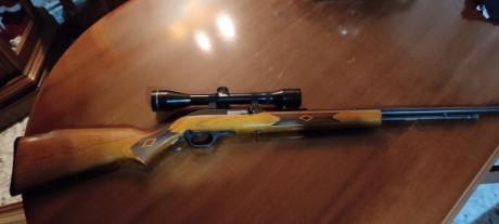 Pues por cambios, ya sabeis como va la cosa, ven carabina marlin modelo 60 calibre .22 con visor. Tasco. 00