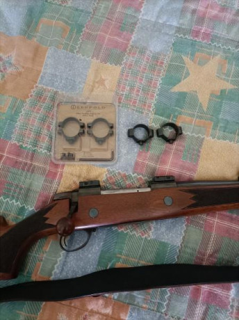 Se vende sako av calibre 375 holland&holland.con monturas desmontables leupold y 2 juegos de anillas,bajas 00
