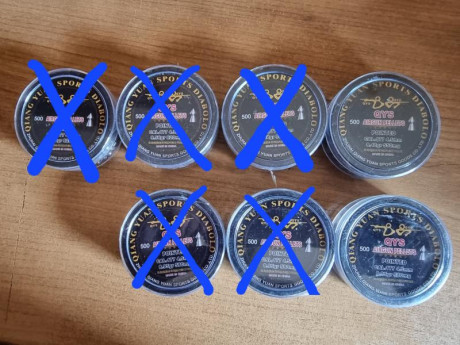 Vendo balines QYS Pointed:
1 de 550 mg.
1 de 580 mg
A 10 euros cada uno. 00
