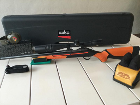 Oportunidad.Vendo carabina Sako Quad HB cal.22 LR,cañón Pesado.Visor Sightron SII 36x42 BRD.Todo NUEVO 01
