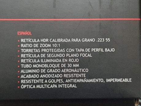 VENDIDO.

Vendo visor sightmark citadel 1-10x24 hdr.
Como nuevo.
Segundo plano focal. Tubo 30 mm. Reticula 01