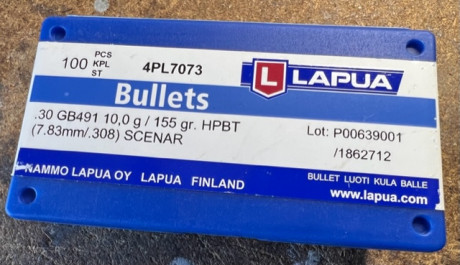    MATERIAL Y COMPONENTES RECARGA CALIBRES 308 WIN / 338 LAPUA MAGNUM / 300 BLACKOUT / 222 REM / 222 REM 02
