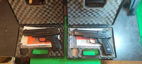 Se venden dos pistolas gamo af-10 en buen estado. Revisadas y se le han canbiado las juntas. 80 las dos. 00