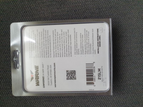 VENDIDO.


Vendo anillas desmontables Warne Máxima 215LM High/Altas, para tubos 30 mm. Para raíles Weaver/Picatinny. 01