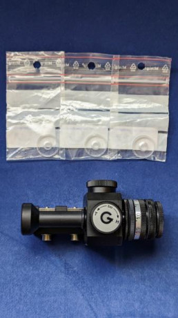 Diópter de la prestigiosa casa Gehmann compuesto por el propio diópter, tubo antirreflejos, iris y portafiltros 01