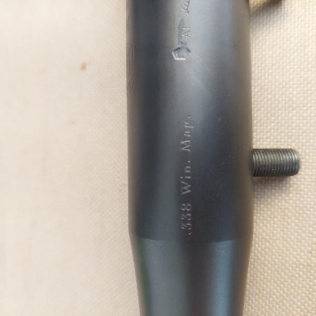 Hola, vendo cañón MAUSER M03, calibre 338 Win Mag. Muy muy pocos tiros, con funda de Neopreno. Con cabezal 01