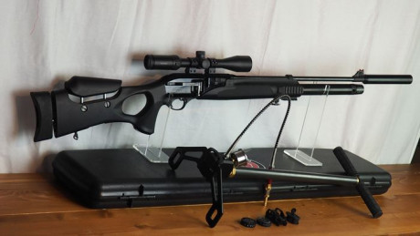 Carabian hatsan, en calibre 5.5, muy bueno, excelente, con 3 miras telescópicas de largo alcance, con 02