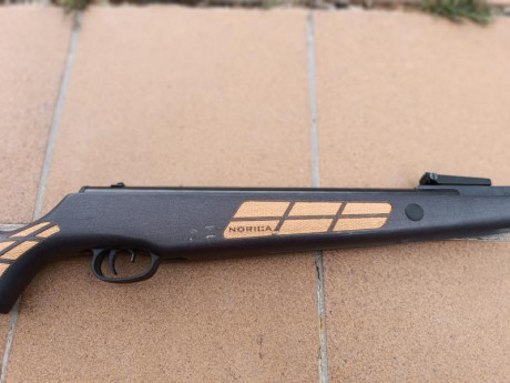 Se vende carabina Norica modelo Black Eagle en calibre 4,5. Funciona perfectamente, actualmente está sacando 32