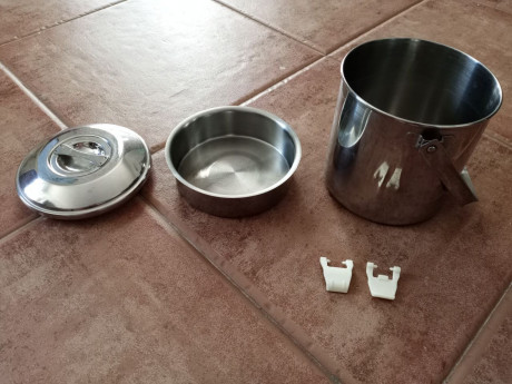 Olla para BUSHCRAFT / camping del fabricante ZEBRA en acero inoxidable con 1500 ml de capaciad, en tres 11