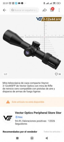 Vendo visor Vector Optics Veyron 3-12x44 de segundo plano focal. El visor es nuevo, sin abrir la caja. 02