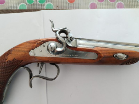 Se vende pistola de avancarga marca Arsa modelo Rochatte Paris en calibre .45
En perfecto estado, se puede 00