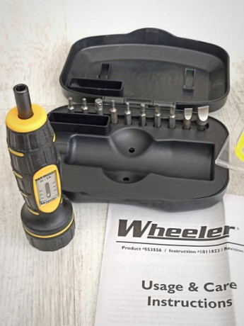 Hola, vendo este atornillador dinamométrico Wheeler Fat Wrennch, rango 10 a 65 in-lbs, con poco uso, solo 00