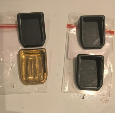 Vendo lo siguiente:

- Magwell/fannel de aluminio de la marca Bul Armory válido para pistolas 2011 y 1911 20