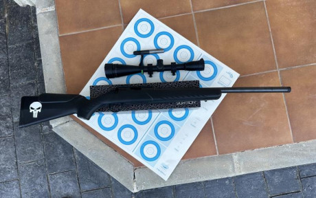 Vendo sako quad heavy barrel 22lr mas carril weaver,anillas desmontables, gatillo al pelo y visor sightron 01