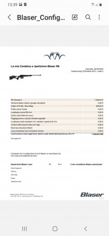Vendo Blaser Ultimate X en un estado excelente, comprado en noviembre y con aproximadamente 100 tiros, 00