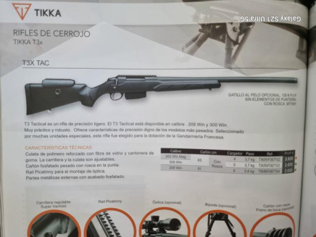 Hola 

Vendo Tikka T3 Tactical en calibre 308 

Es importante aclarar para evitar malentendidos que no 30