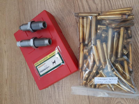 Buenas a todos.

Vendo set de Dies marca LEE del 30/06 van en caja original Hornady + 100 vainas 30/06 00