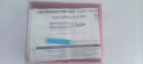 Juego de dies Lee  30 € 
Neck Size dies Hornady 30
Los dos juntos 55 €
Los dies están en Tarragona. No 01