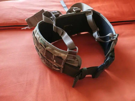 Webbing yoke cinturón molle MTP original surplus, pernera molle ddpm, pouch multiusos y pouch para botella 12