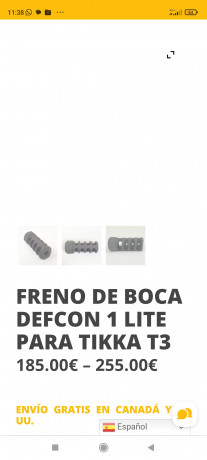 Vendo rifle Tikka T3X TAC 300WM
Freno de boca desmontable.
Cubrerrosca
Gatillo con pelo francés.
Carril 30