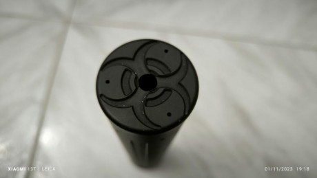 Vendo moderador de sonido BOIHAZARD completamente nuevo. Es el grande de 200 mm. Solamente lo he puesto 00
