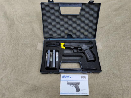 Buenos días.

Por cambio de destino, vendo pistola Walther P99 AS.
El arma está nueva, ya que no habrá 00